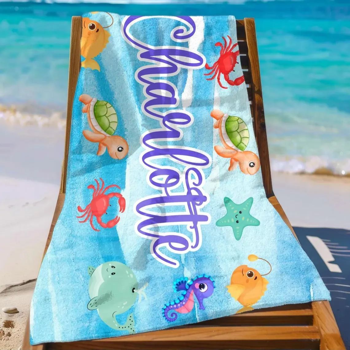 Personalized Lovely Kid Towel for Summer & Beach | CWTowel151