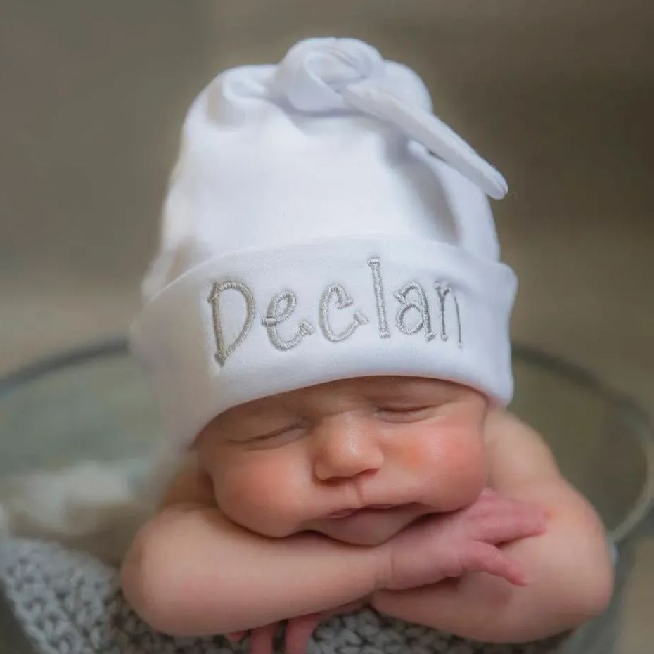 Personalized Embroidery Newborn Baby Hat for Comfort & Unique | CWBaby201