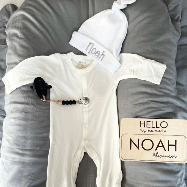 Personalized Embroidery Newborn Baby Hat for Comfort & Unique | CWBaby201