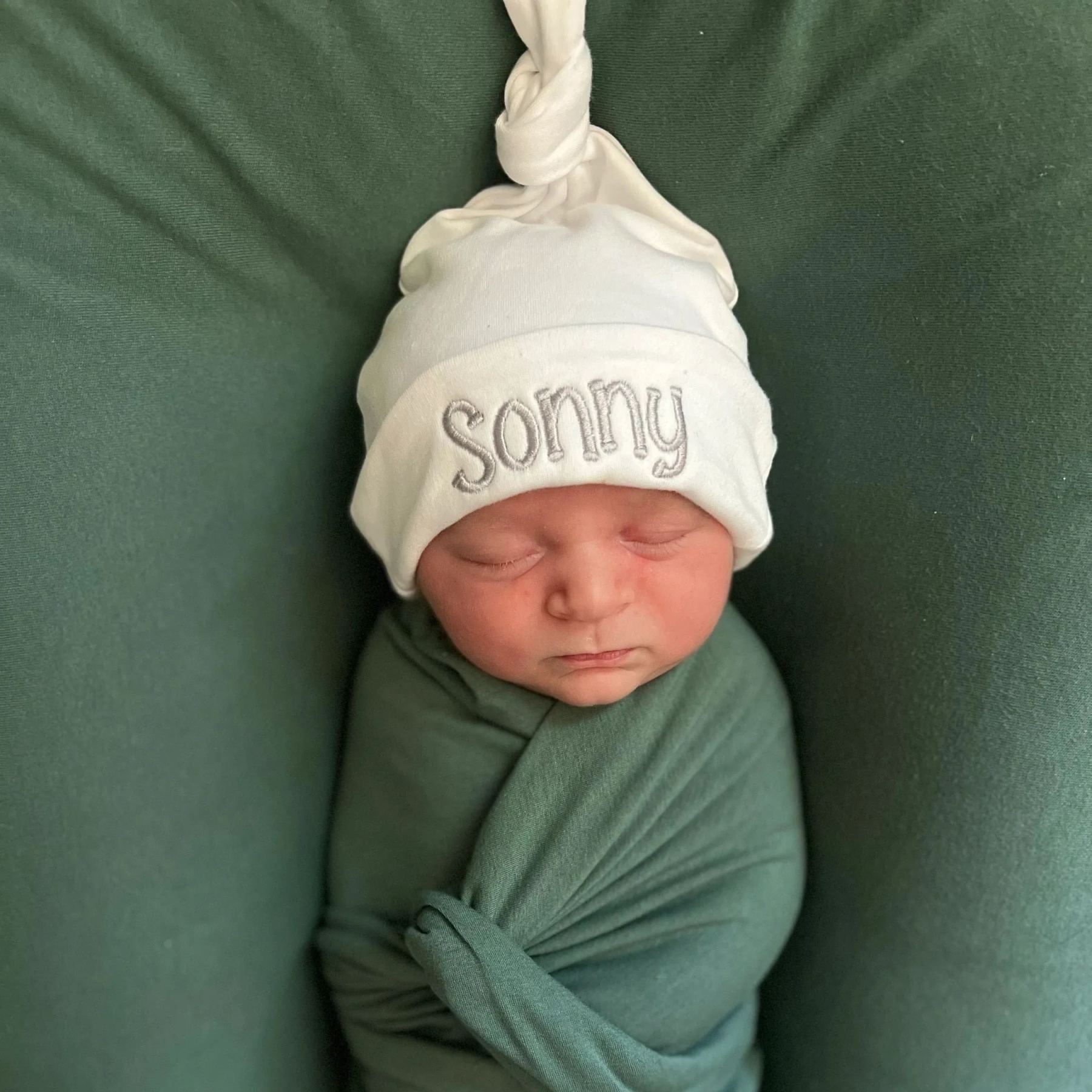Personalized Embroidery Newborn Baby Hat for Comfort & Unique | CWBaby201