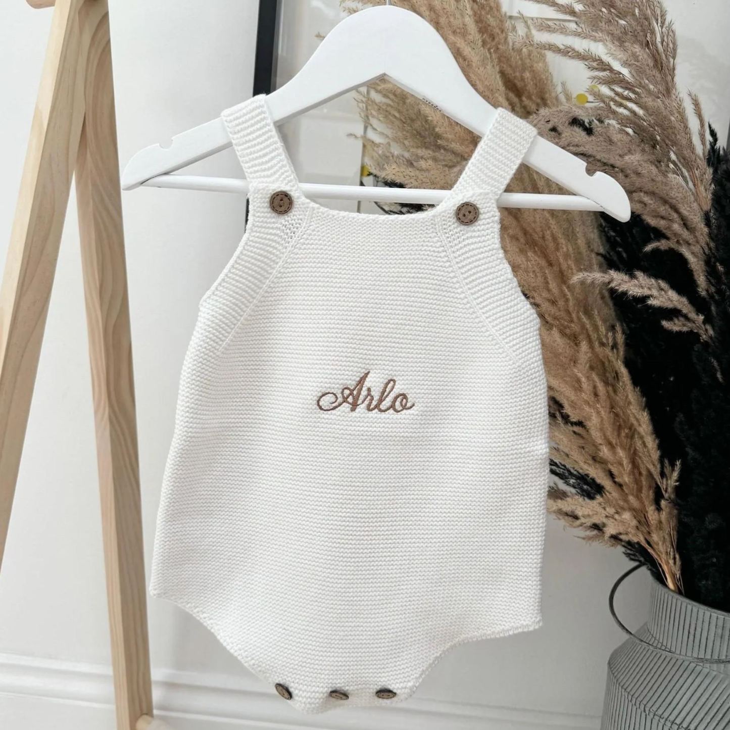 Personalized Embroidery Newborn Baby Romper | CWBaby211