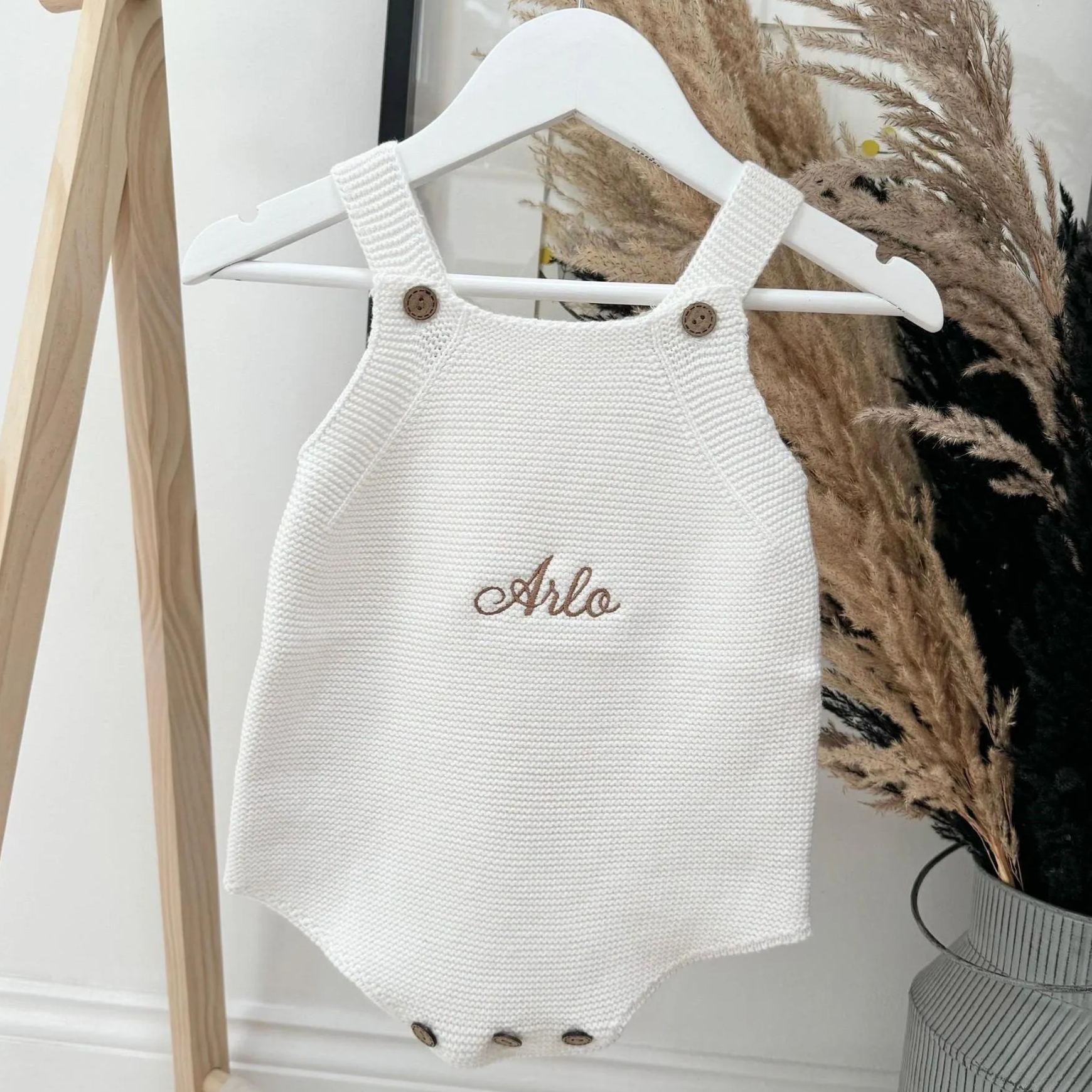 Personalized Embroidery Newborn Baby Romper | CWBaby211
