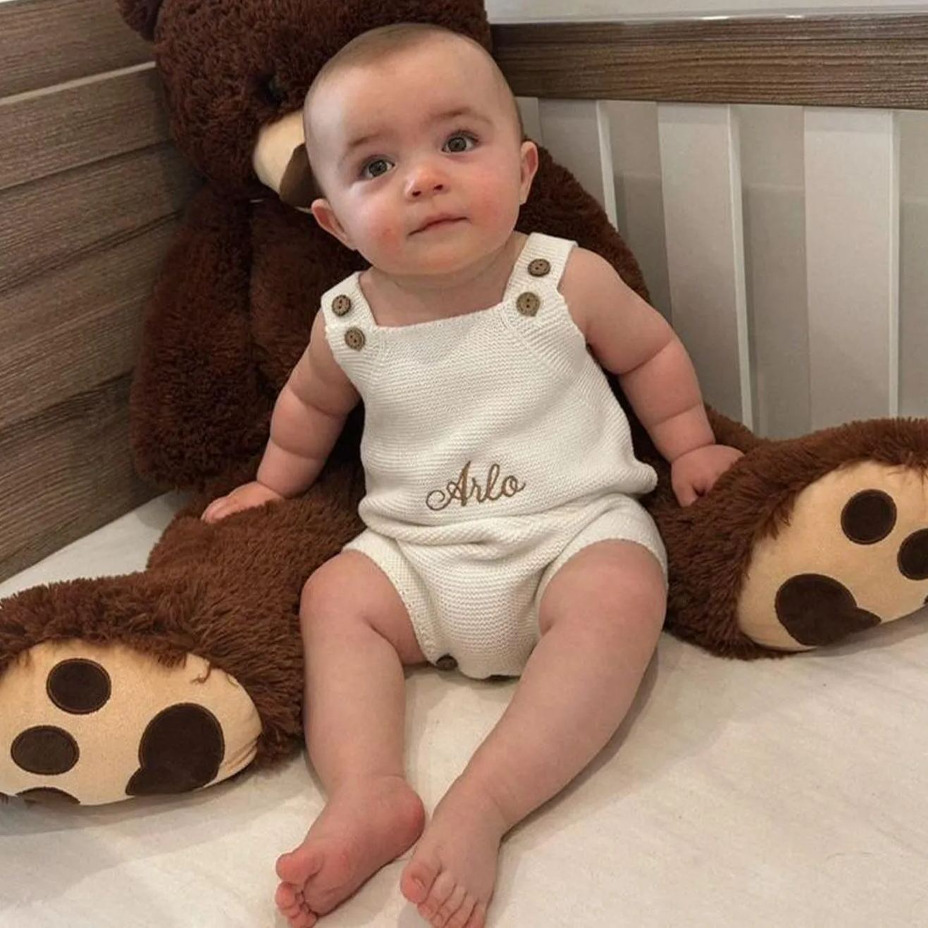 Personalized Embroidery Newborn Baby Romper | CWBaby211