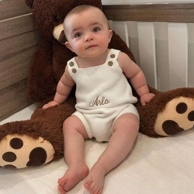 Personalized Embroidery Newborn Baby Romper | CWBaby211