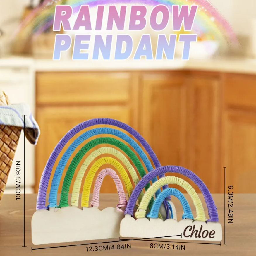 Personalized DIY Rainbow Wooden Kids Craft Kit | CWToy121