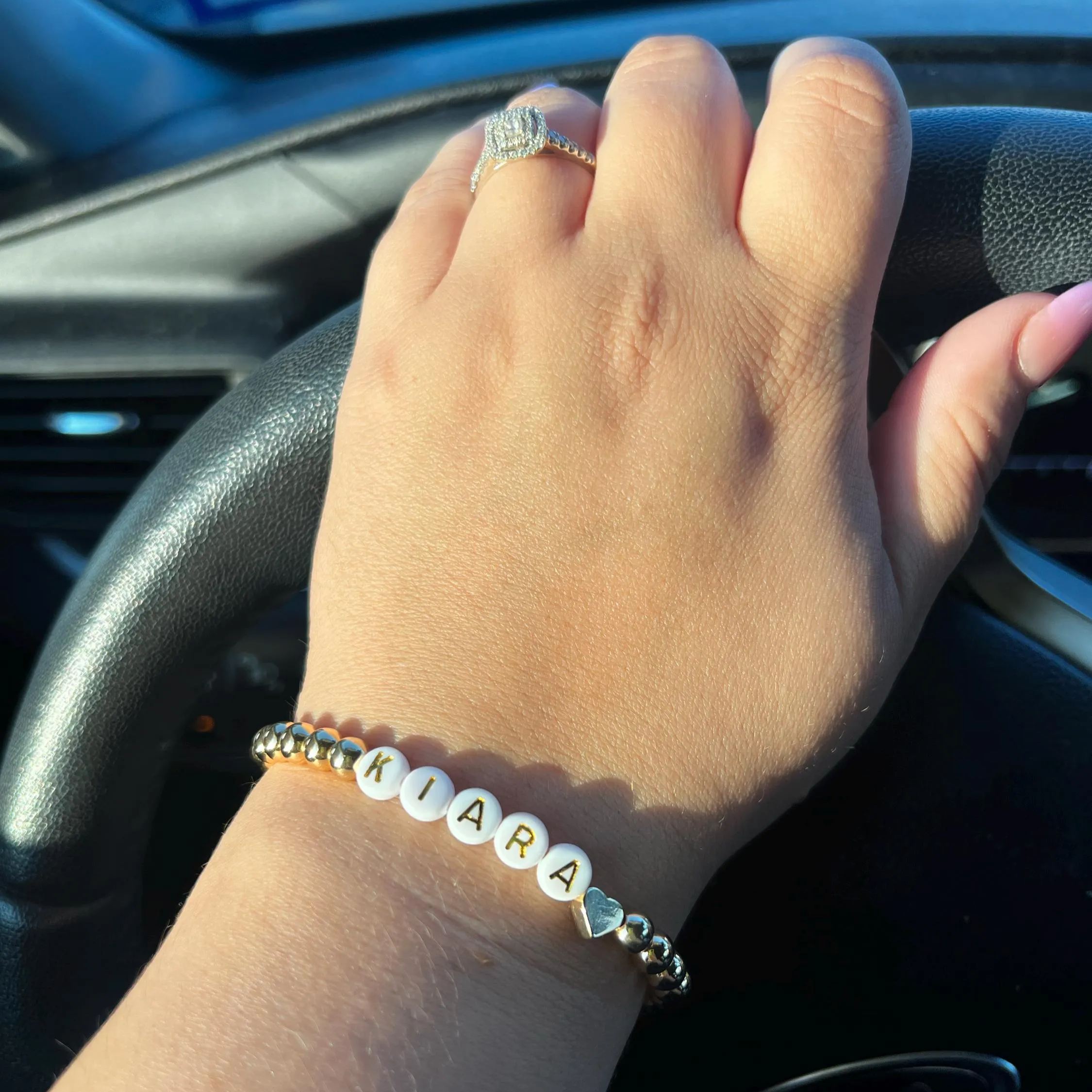 Personalized 14K Gold Baby Shower Gift Bracelet | CWBeach187