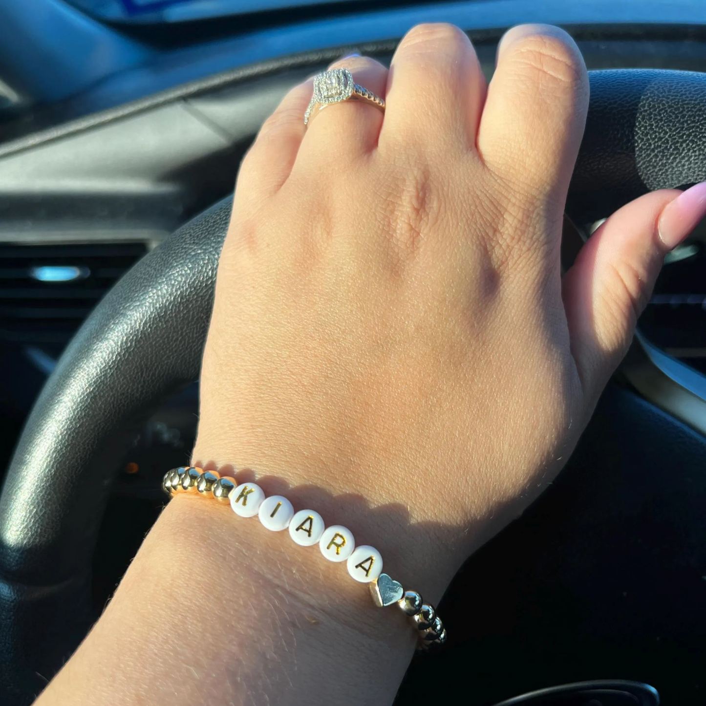 Personalized 14K Gold Baby Shower Gift Bracelet | CWBeach187