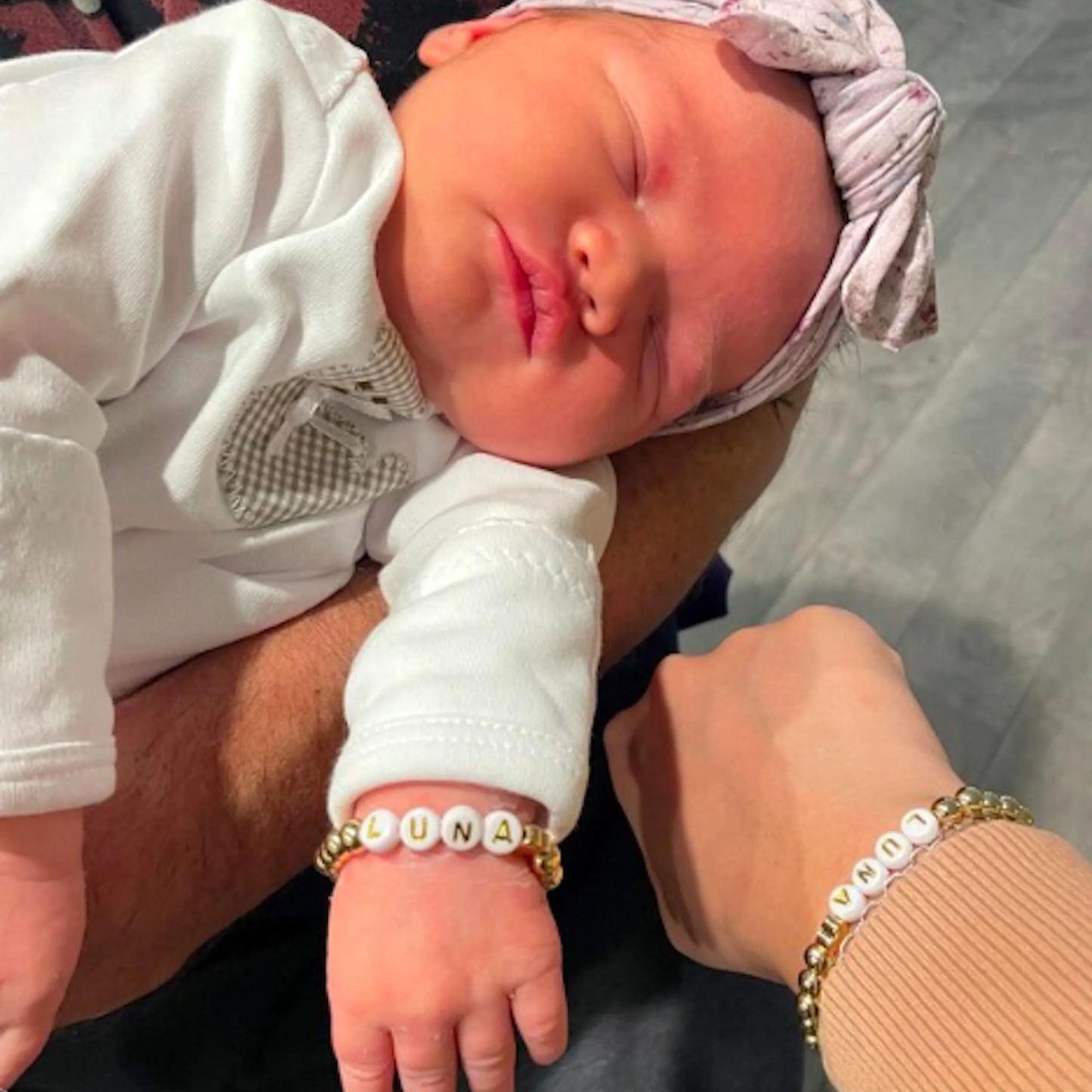 Personalized 14K Gold Baby Shower Gift Bracelet | CWBeach187