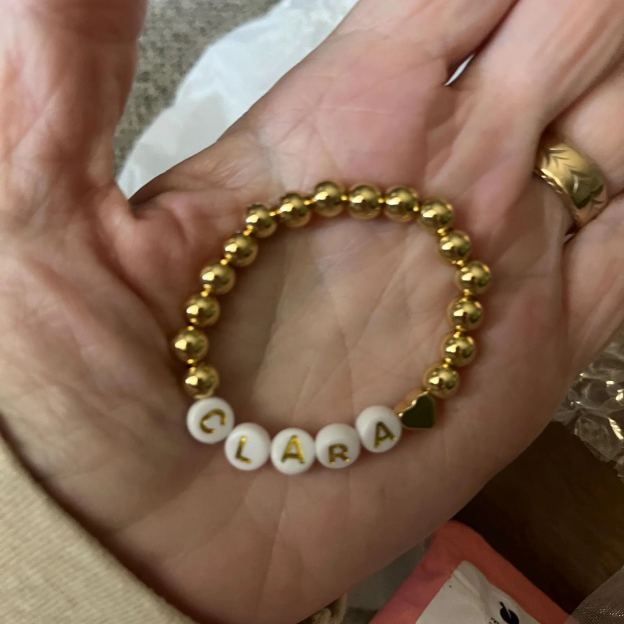 Personalized 14K Gold Baby Shower Gift Bracelet | CWBeach187