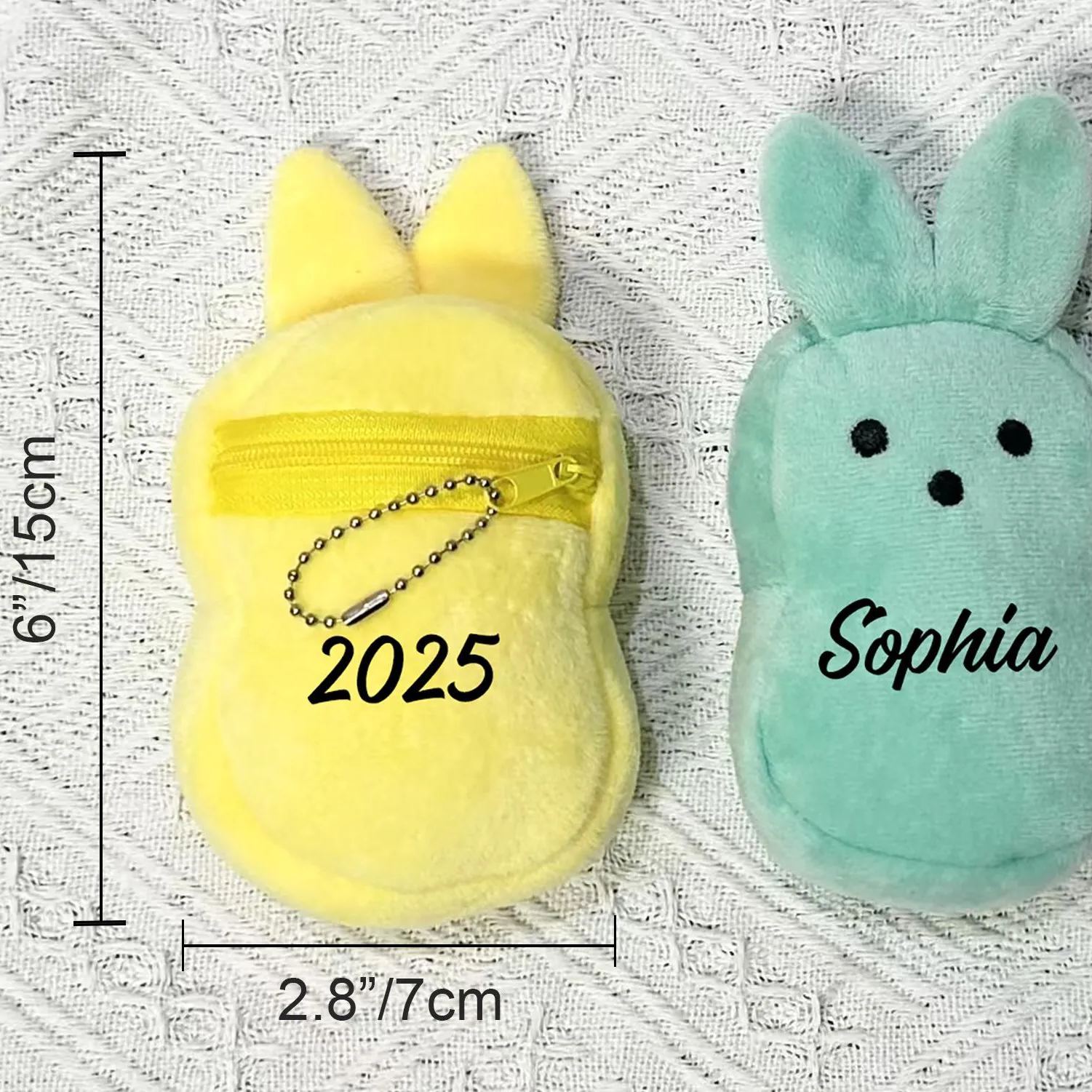 Personalized Easter Bunny Plush Zippered Wallet | CWEaster42