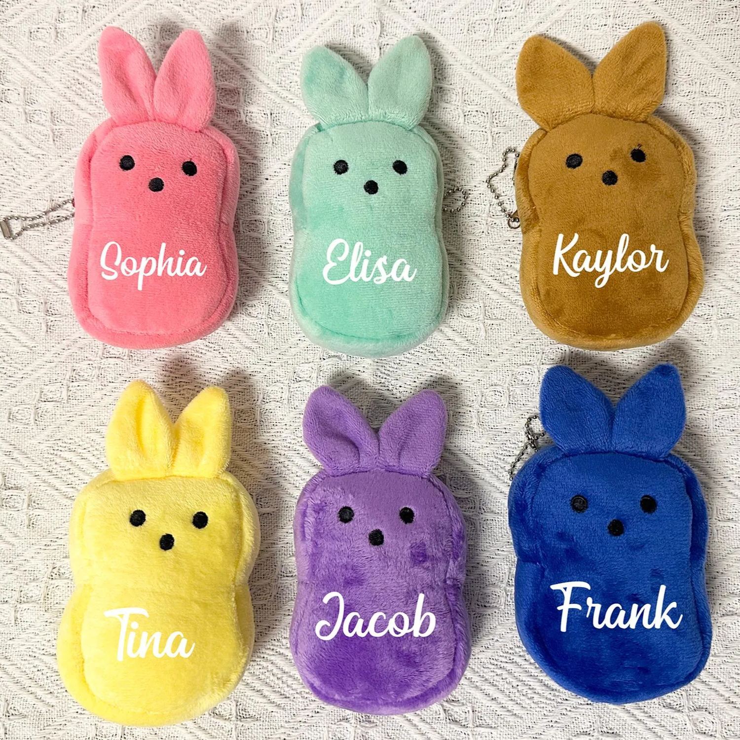 Personalized Easter Bunny Plush Zippered Wallet | CWEaster42
