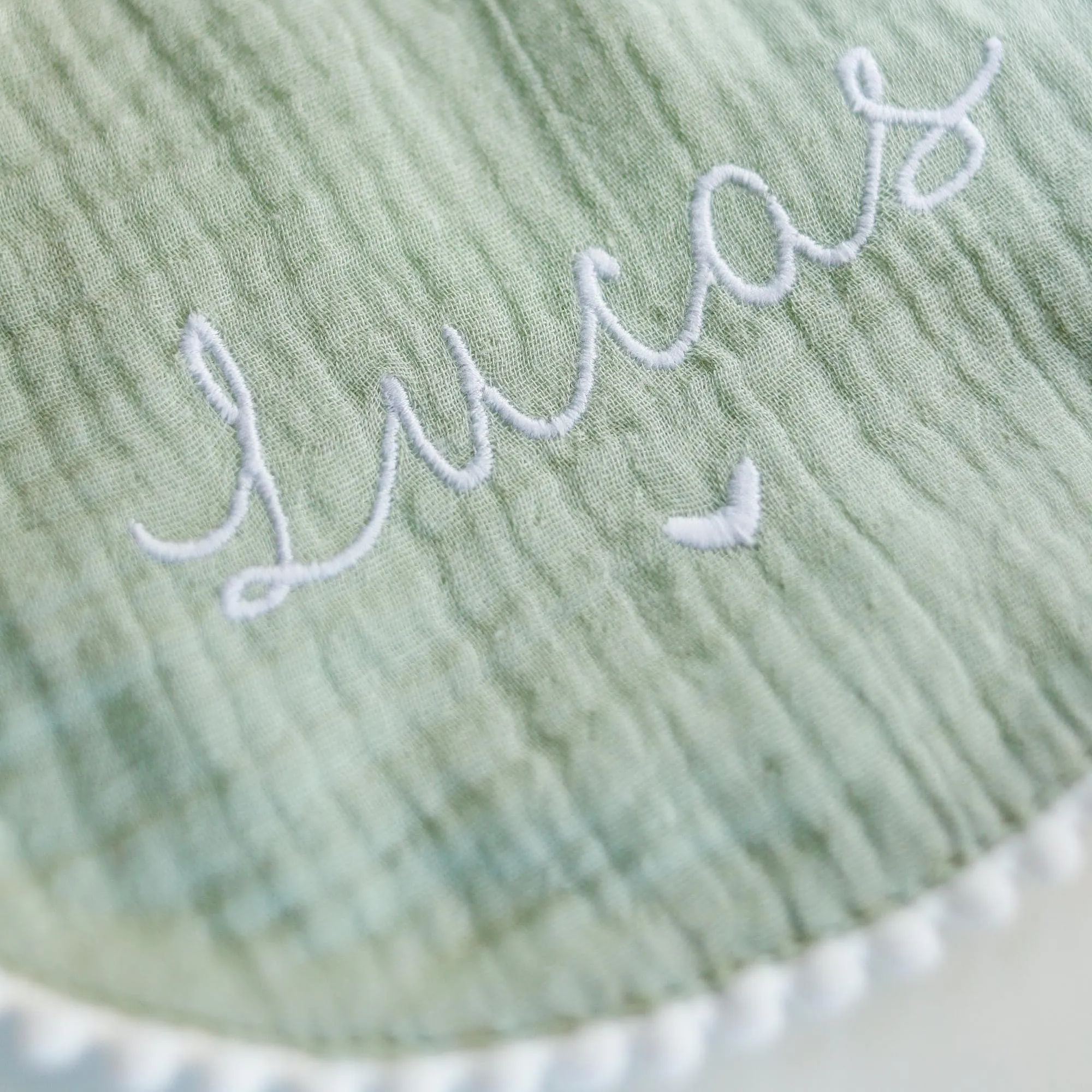 Personalized Embroidered Monogrammed Baby Muslin Bib | CWBaby214