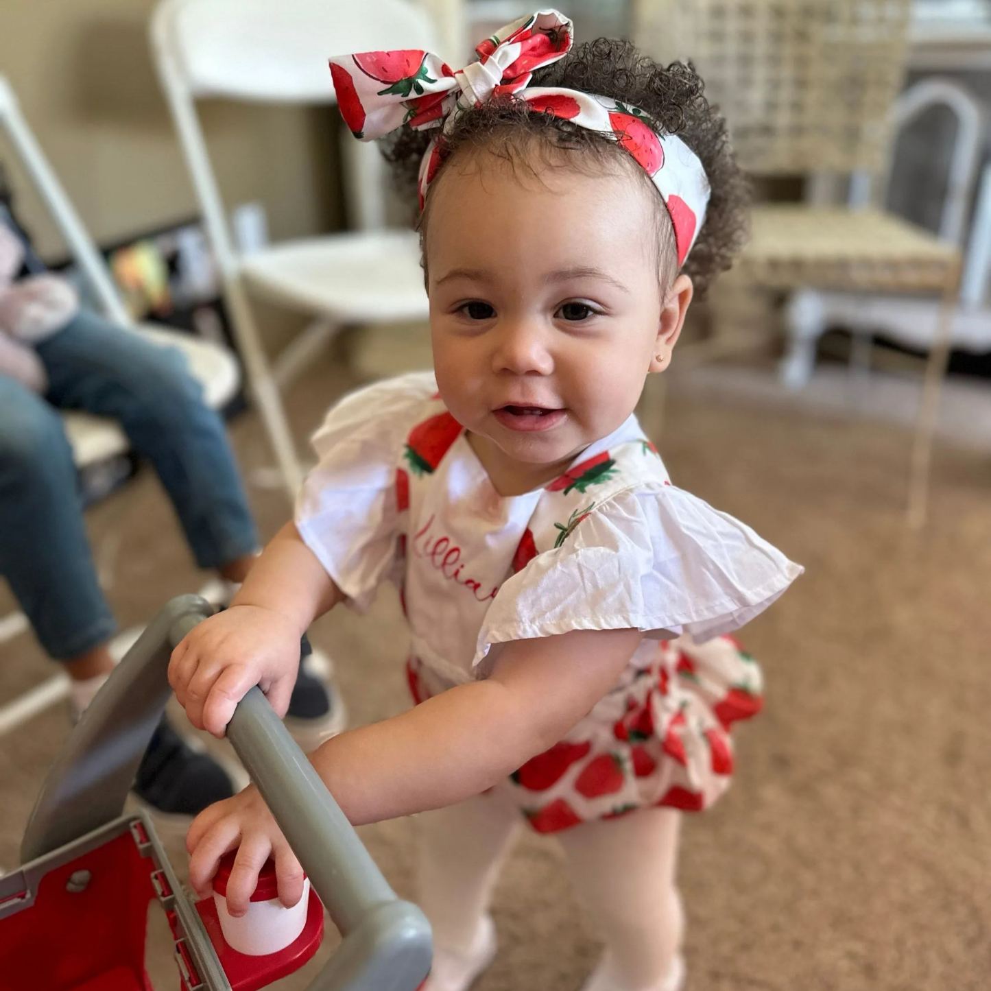 Personalised Baby Girl Strawberry / Watermelon Outfit Set | CWBaby218