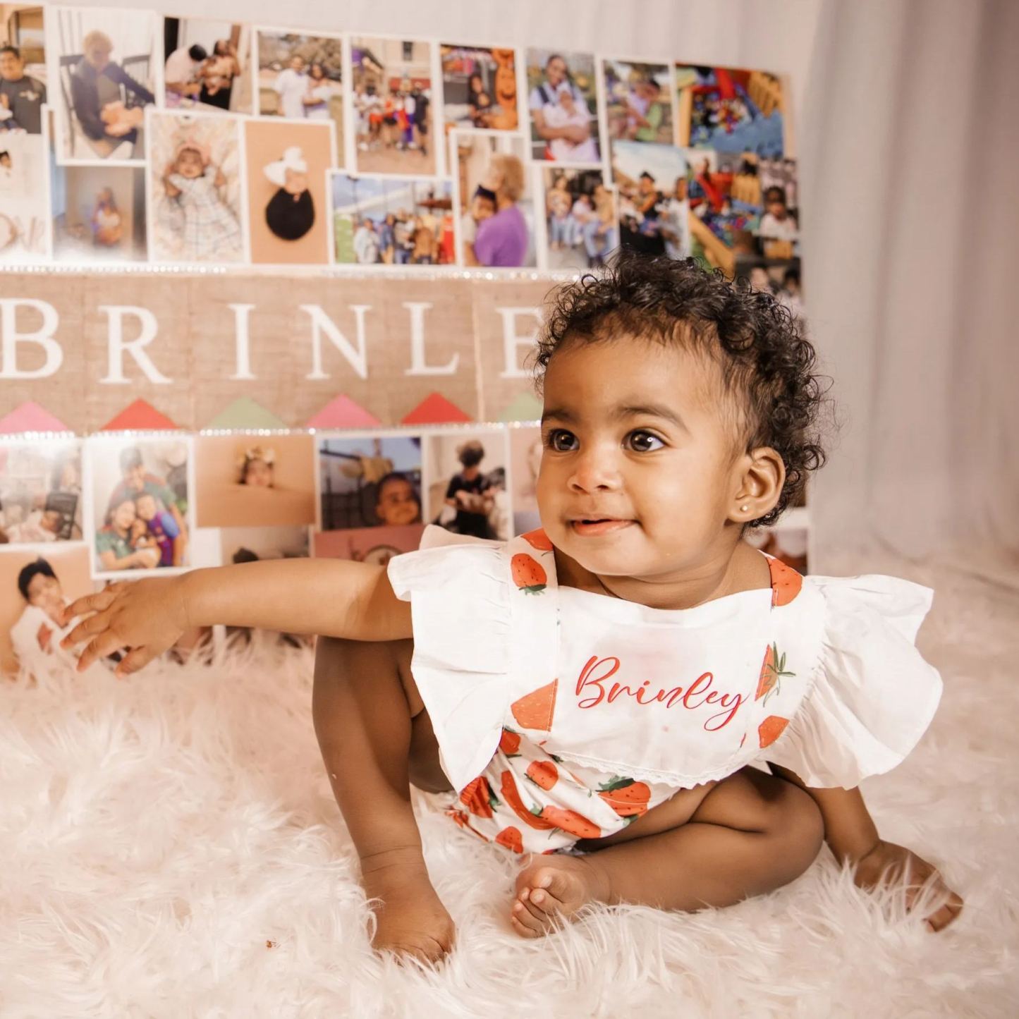 Personalised Baby Girl Strawberry / Watermelon Outfit Set | CWBaby218