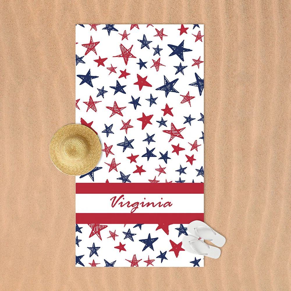 Personalized 4th of July Independence Day Beach Towel | CWTowel173