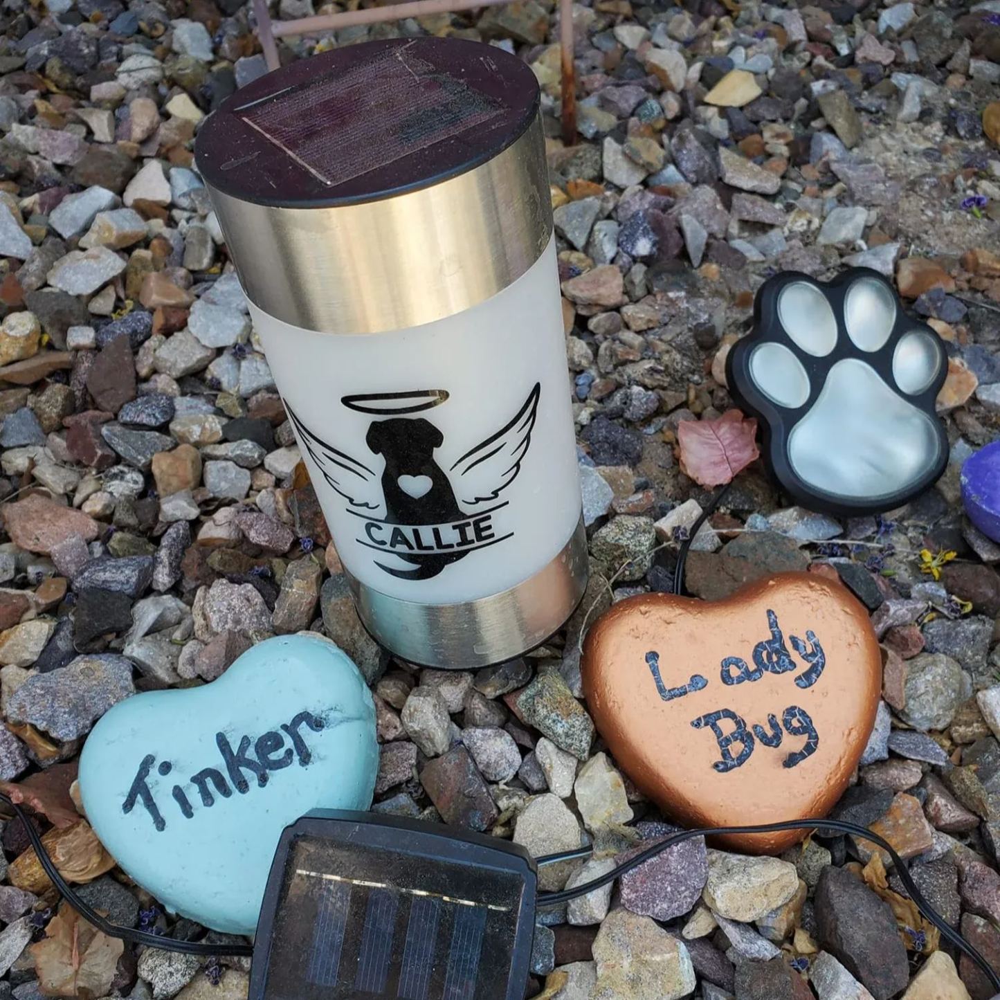 Personalized Pet Loss Gift Memorial Solar Light | BKPet186