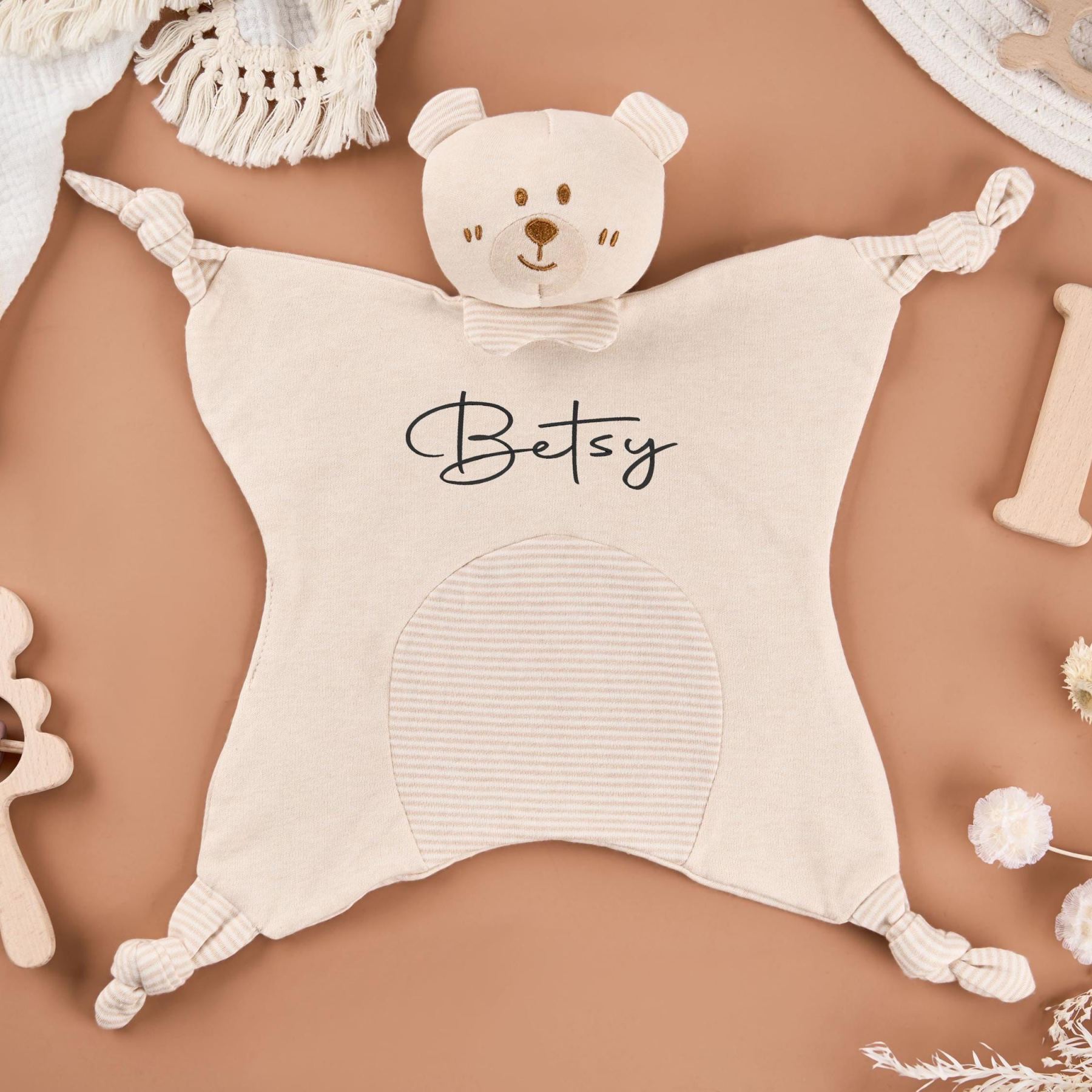 Personalized Baby Monogram Animal Comforter Sleep Toy | CWToy143