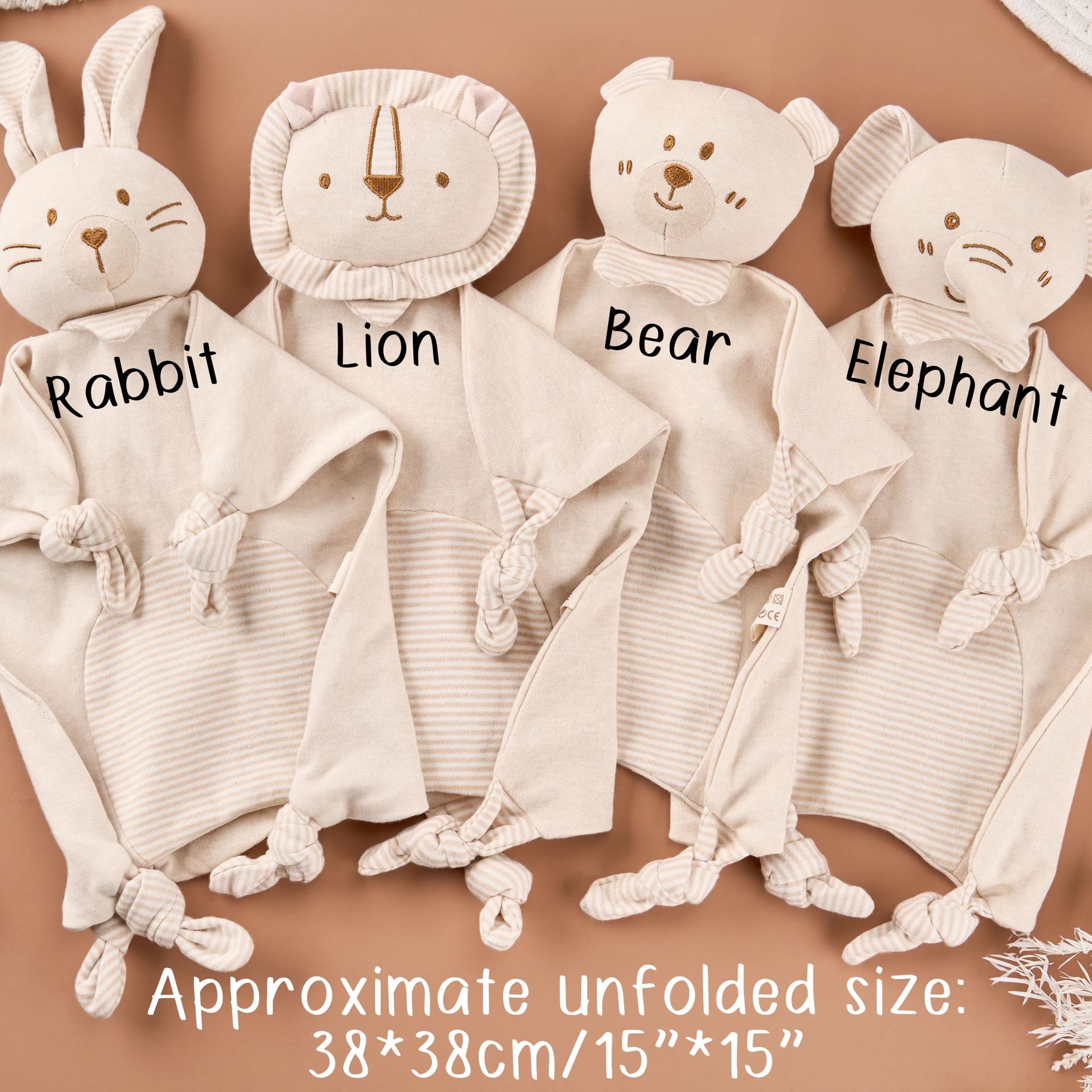Personalized Baby Monogram Animal Comforter Sleep Toy | CWToy143