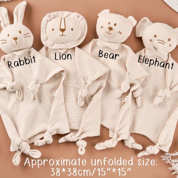 Personalized Baby Monogram Animal Comforter Sleep Toy | CWToy143