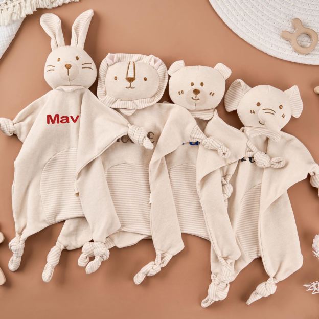 Personalized Baby Monogram Animal Comforter Sleep Toy | CWToy143