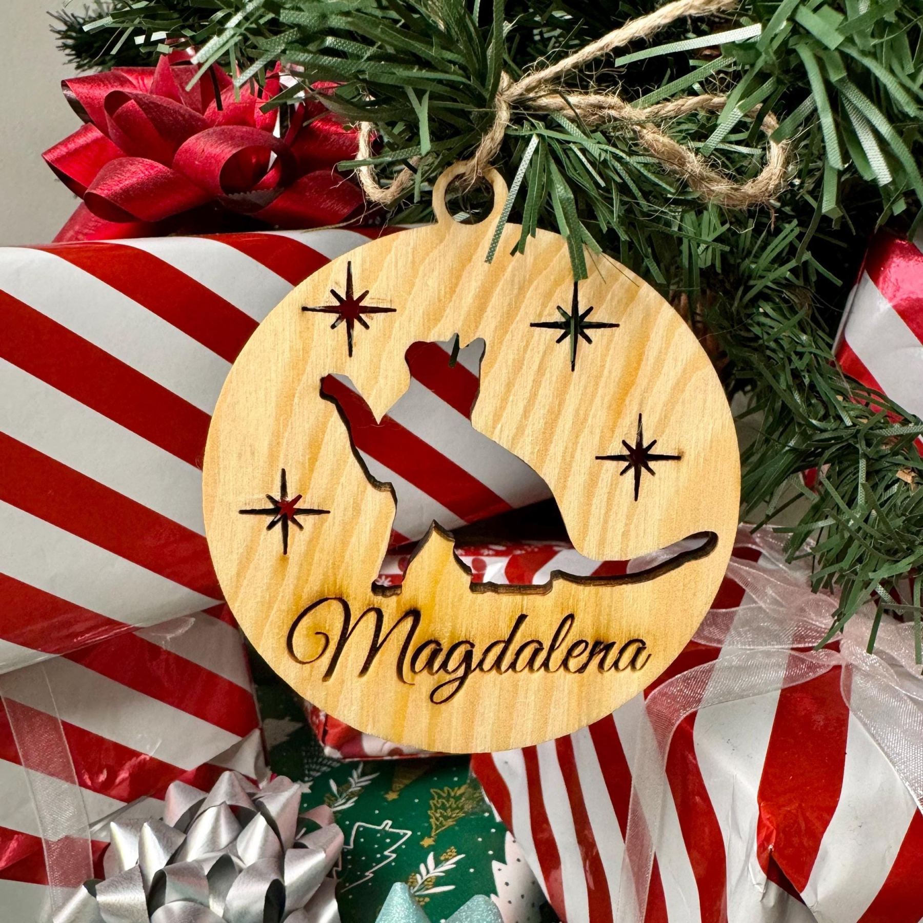 Personalized Christmas Wooden Decoration | MCGift114