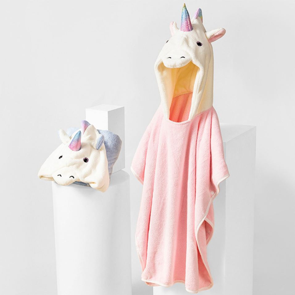 Personalized Embroidery Unicorn Hooded Baby Towel | CWBaby280