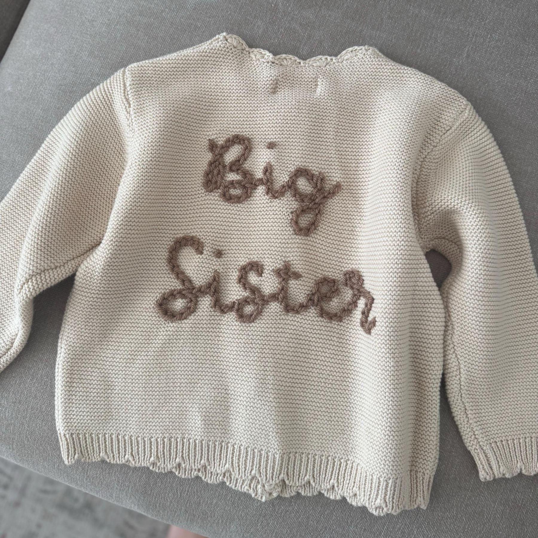 Personalized Hand Embroidered Baby Cardigan | CWBaby283