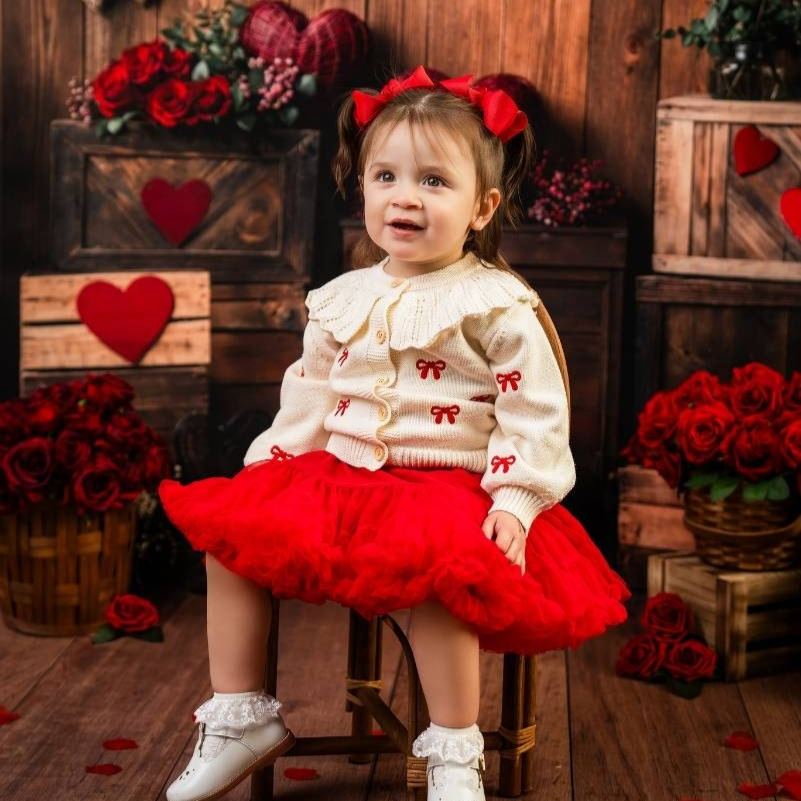 Personalized Embroidered Coquette Bow Cardigan Sweater | CWBaby285