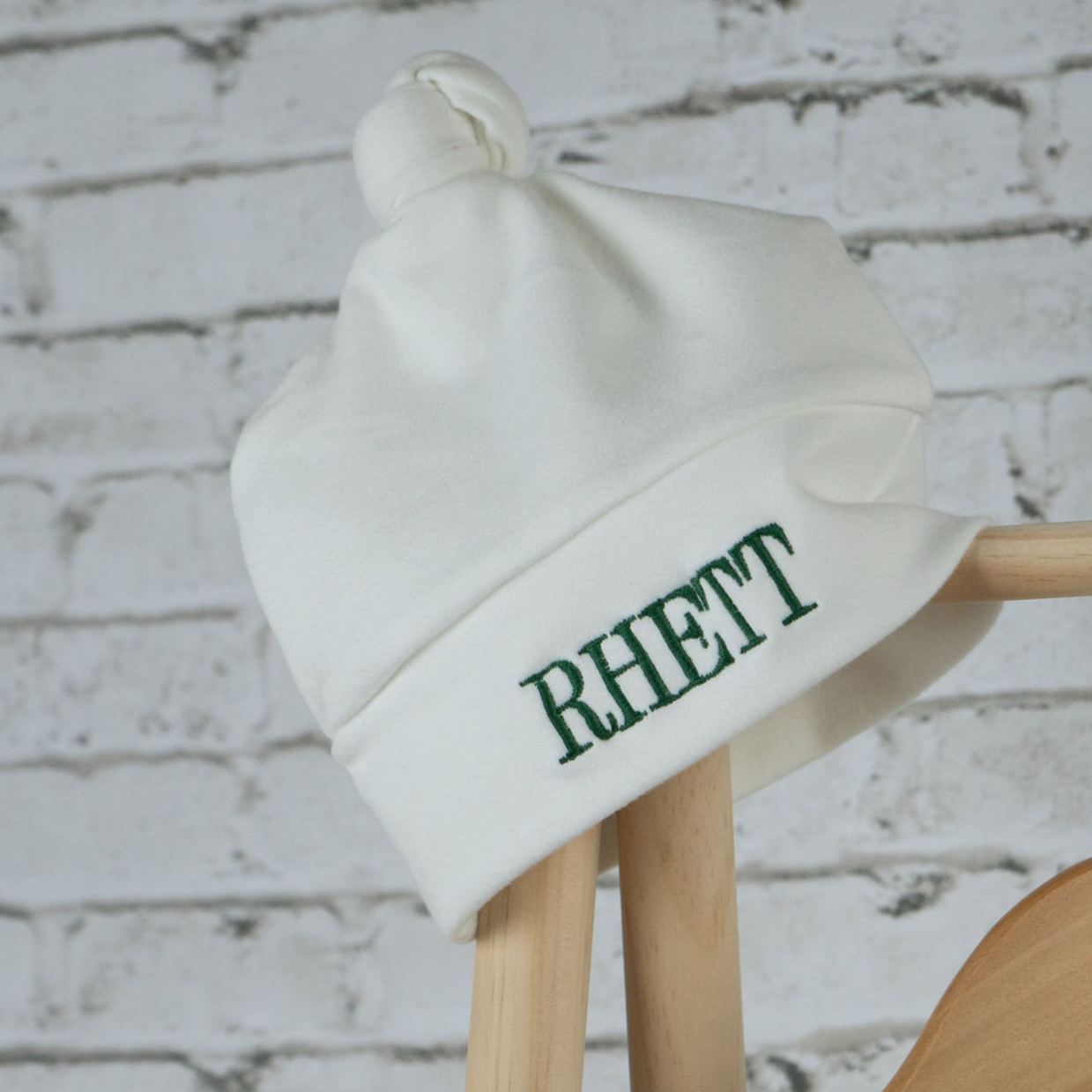 Personalized Embroidery Monograms Baby Coming Home Romper and Hat Set | CWBaby287