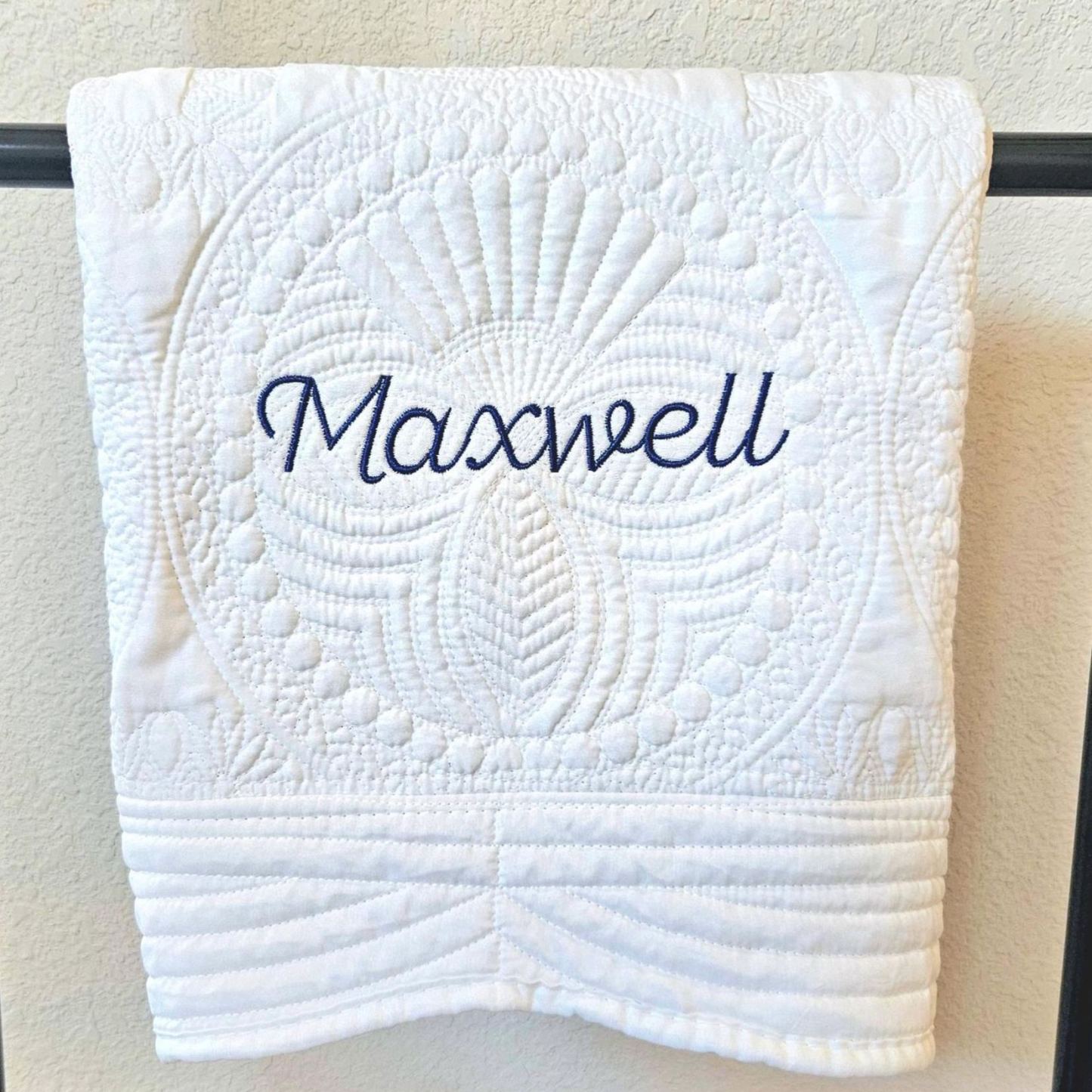 Personalized Embroidered Knit Blanket for Comfort & Unique | CWBaby43
