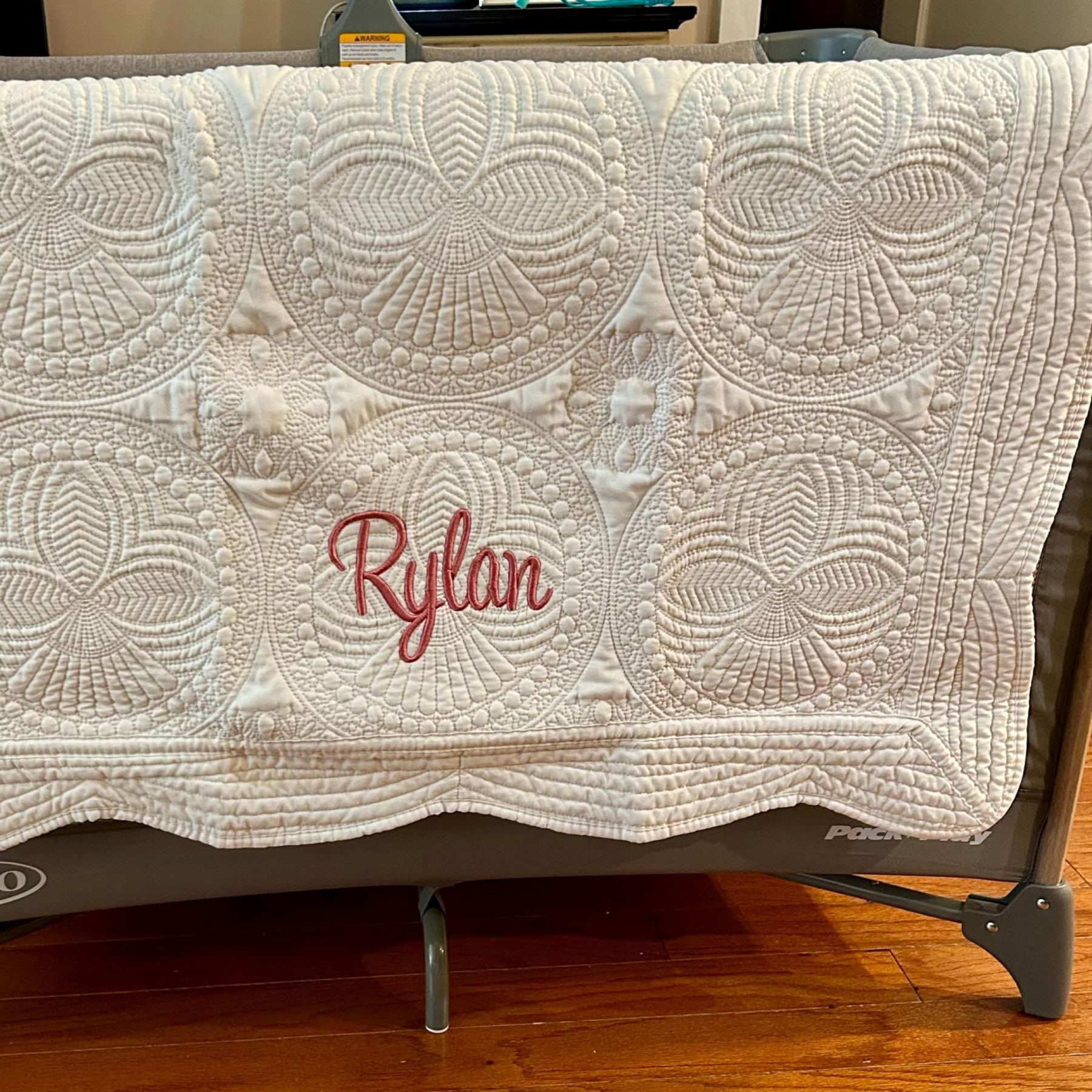 Personalized Embroidered Knit Blanket for Comfort & Unique | CWBaby43