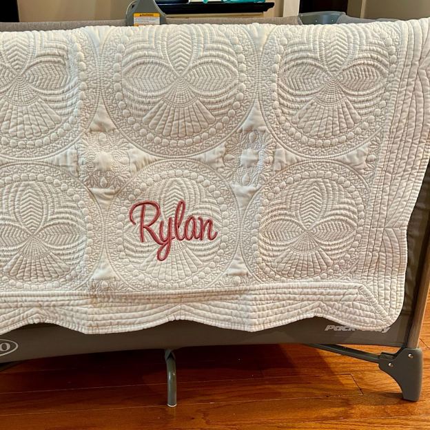 Personalized Embroidered Knit Blanket for Comfort & Unique | CWBaby43