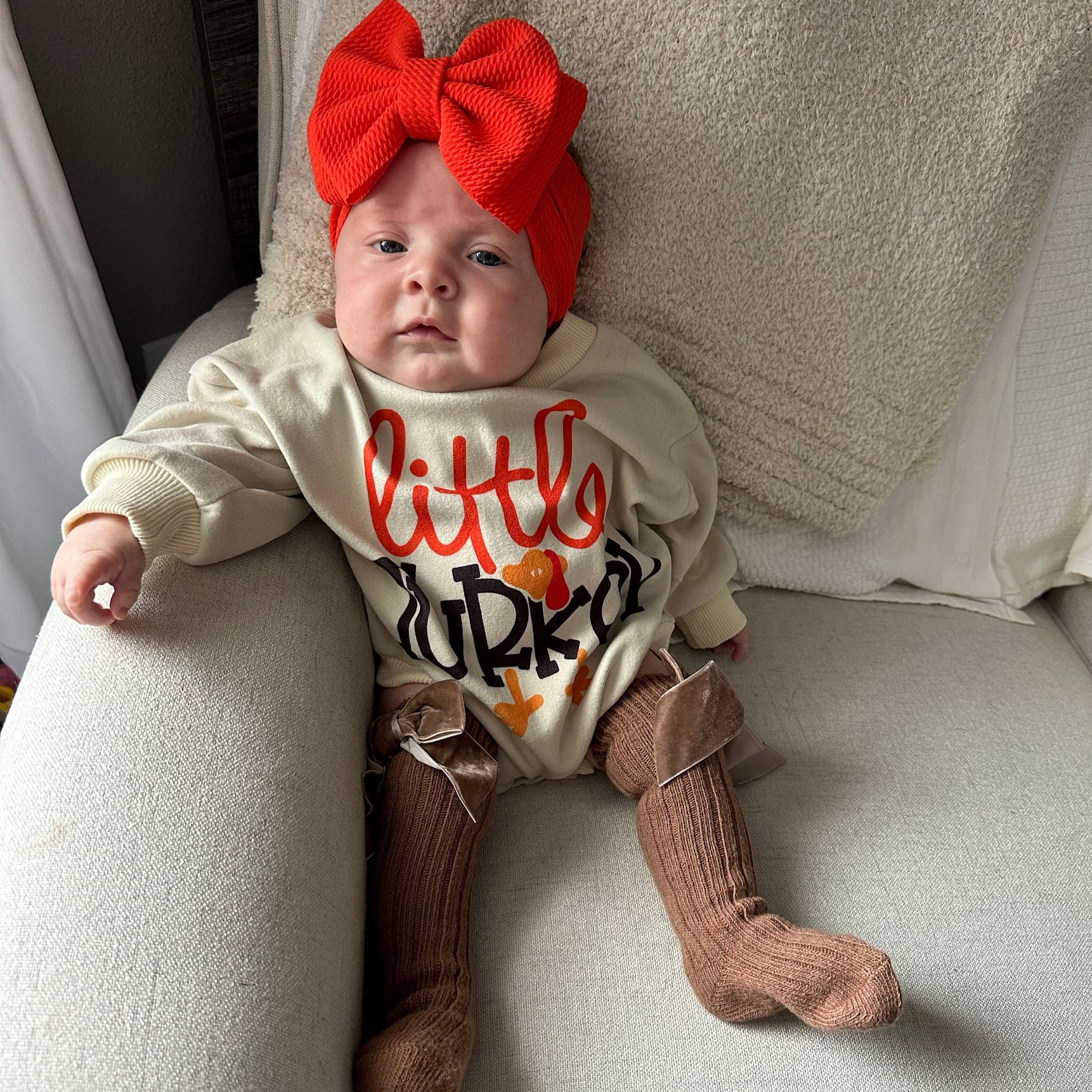 Personalized Thanksgiving Baby Girl Outfit | CWThanks01