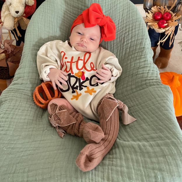 Personalized Thanksgiving Baby Girl Outfit | CWThanks01