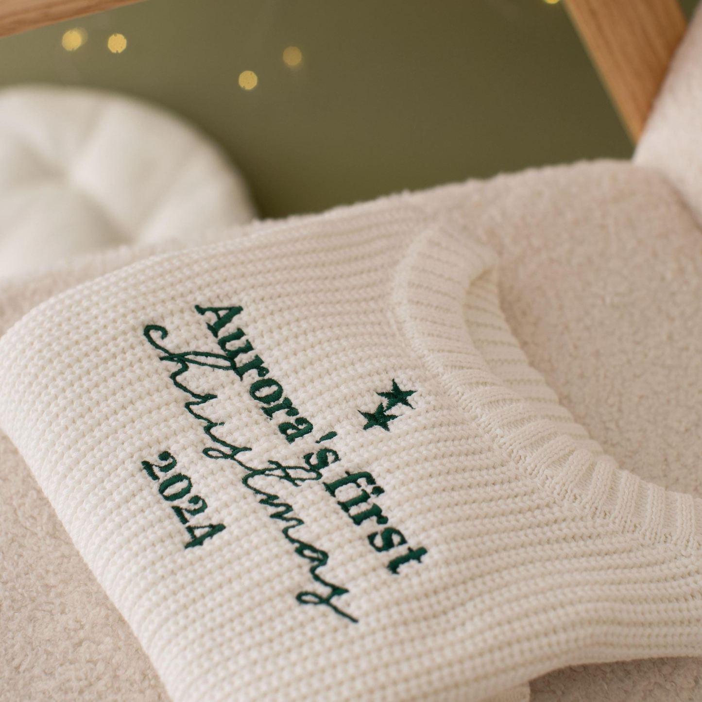 Personalized My First Christmas Embroidery Baby Sweater | MCGift117