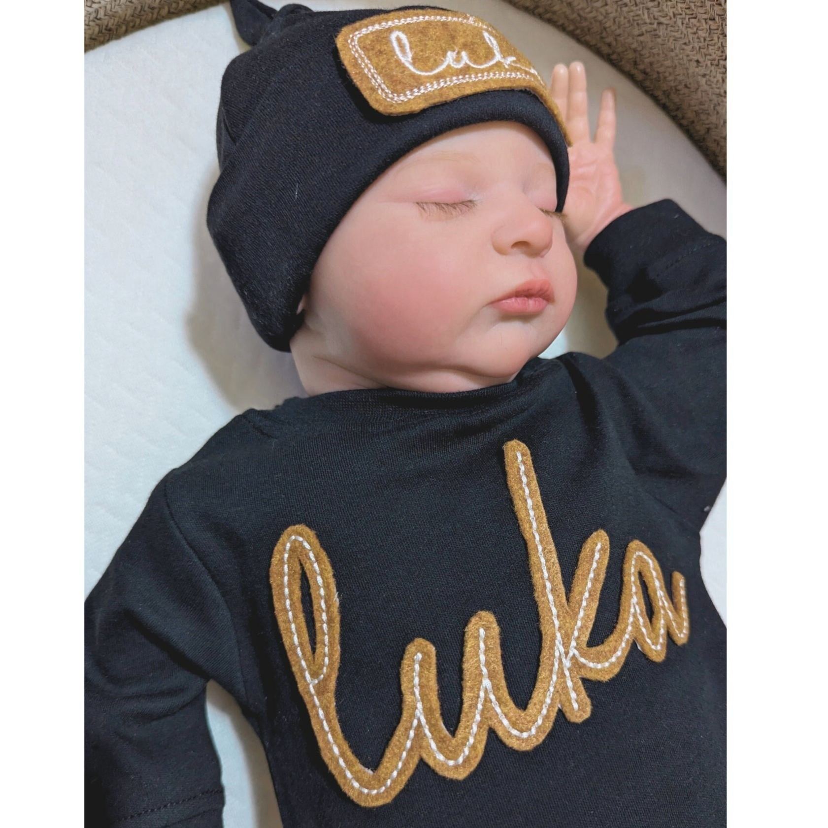 Personalized Baby Coming Home Outfit and Hat Set | CWBaby302