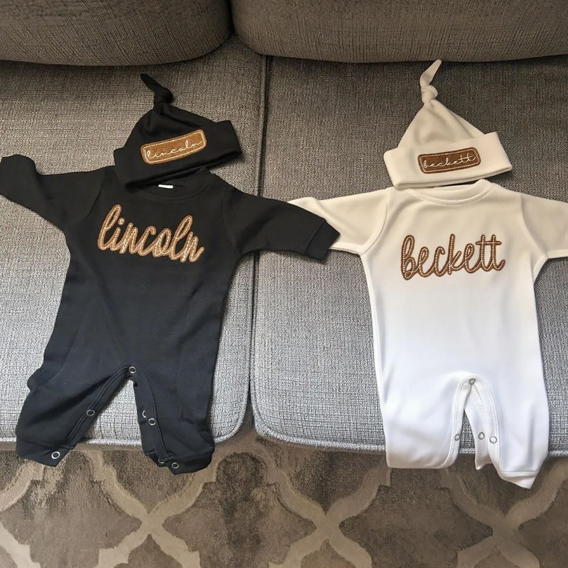 Personalized Baby Coming Home Outfit and Hat Set | CWBaby302