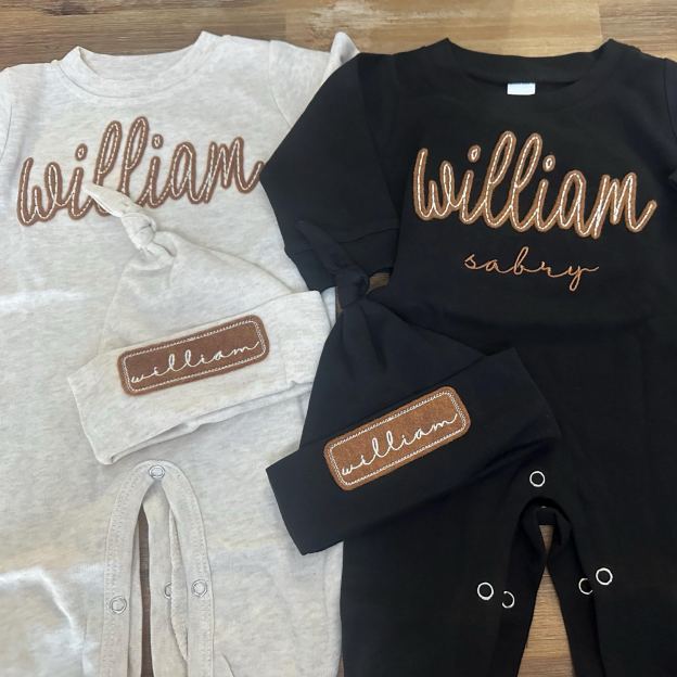 Personalized Baby Coming Home Outfit and Hat Set | CWBaby302