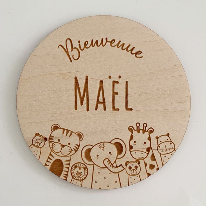Personalized Wooden Newborn Baby Birth Souvenir | CWToy154
