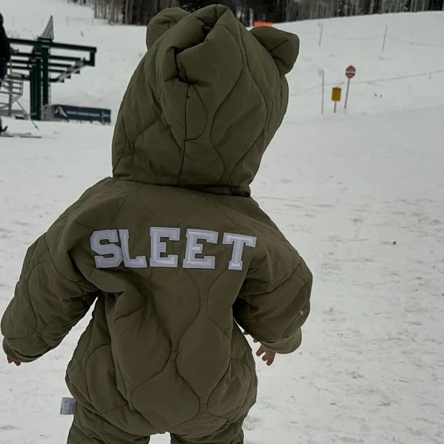 Personalized Hand Patch Kids Lightweight Puffer Romper | inJacket06 （It is recommended to choose a larger size)