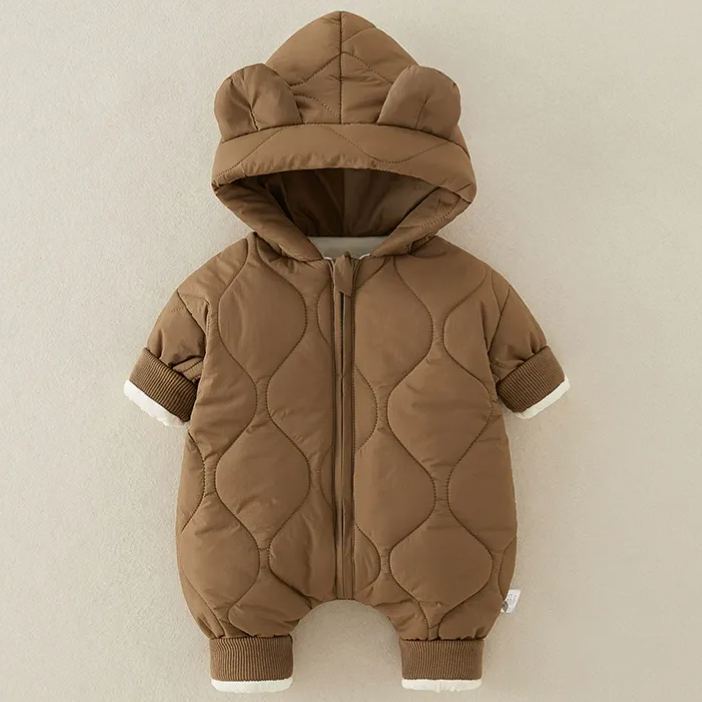 Personalized Hand Patch Kids Lightweight Puffer Romper | inJacket06 （It is recommended to choose a larger size)