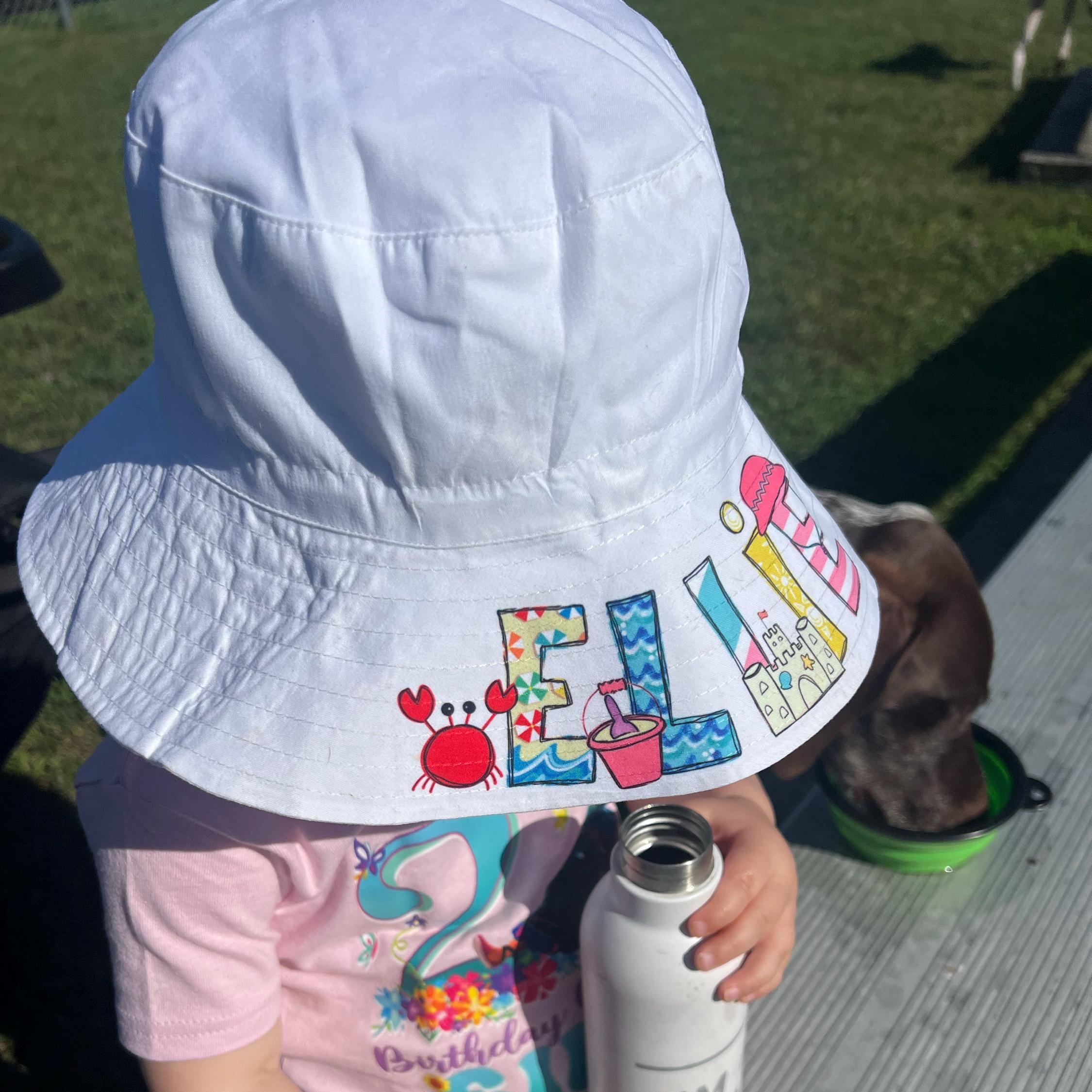 Personalized Lovely Summer Sun Protection Bucket Hat | CWBeach159