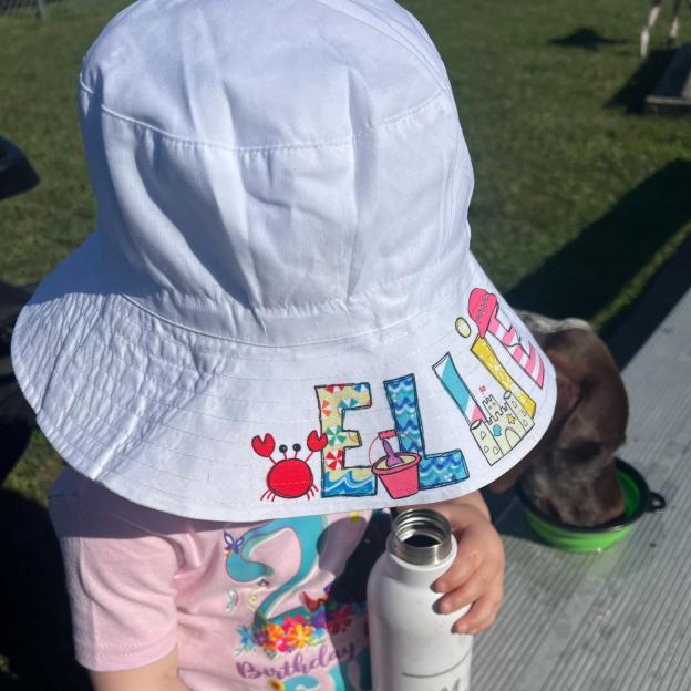 Personalized Lovely Summer Sun Protection Bucket Hat | CWBeach159