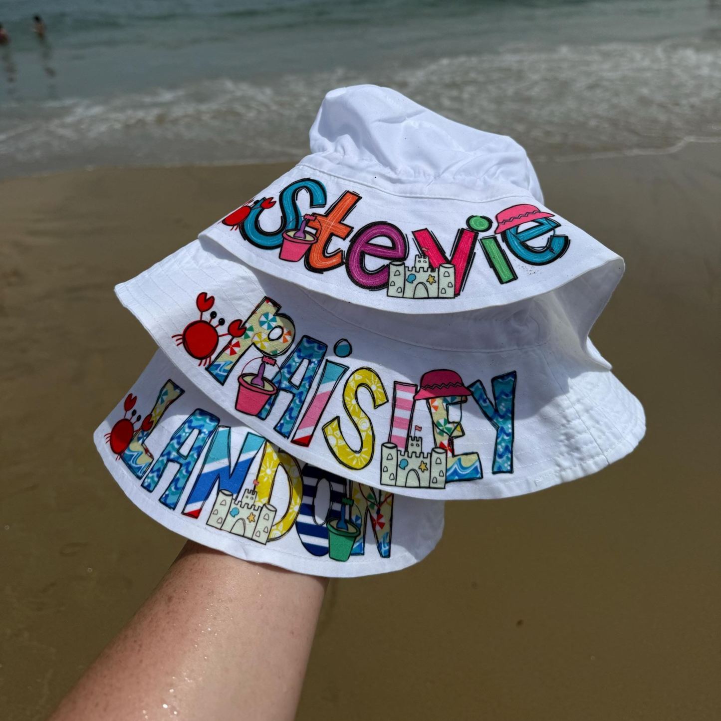 Personalized Lovely Summer Sun Protection Bucket Hat | CWBeach159