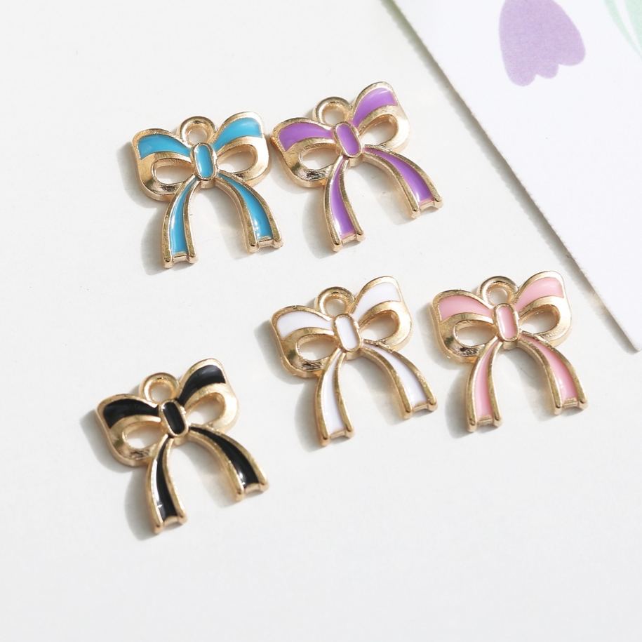 Personalized Kids Lovely Bow Charm Bead Bracelet | CWBeach204