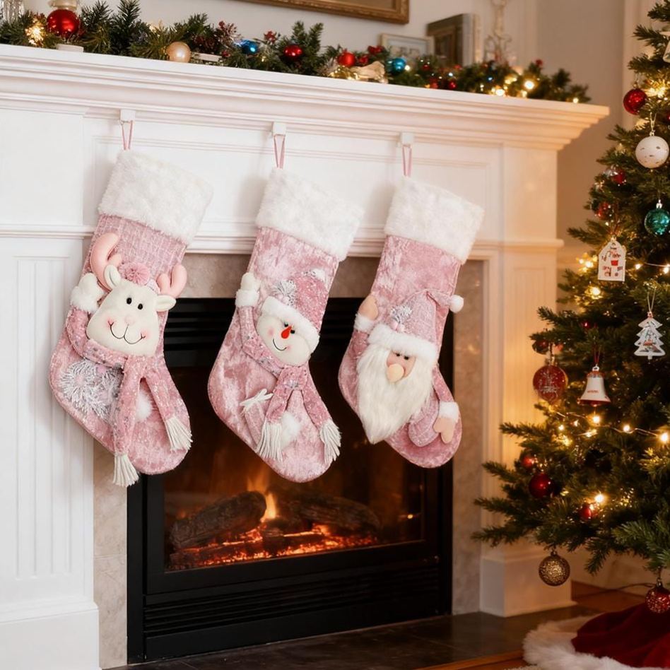 Personalized Embroidered Cute Pattern Christmas Stocking | MCGift208