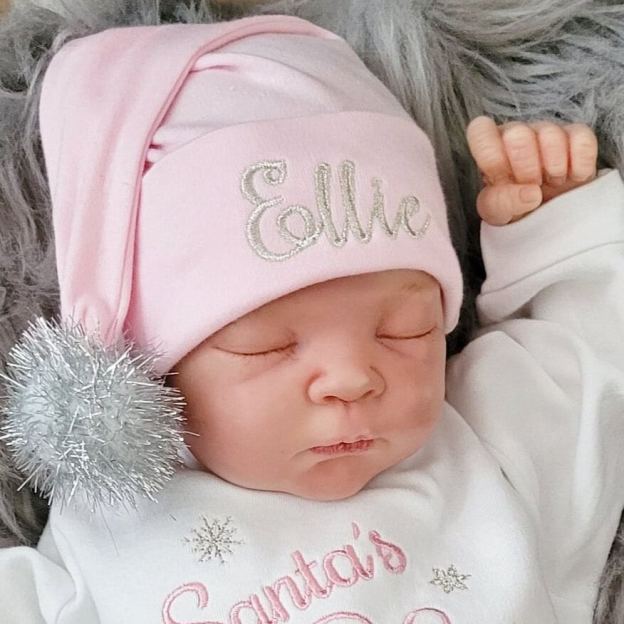 Personalized Baby Girl 1st Christmas Romper and Hat Set | MCGift210