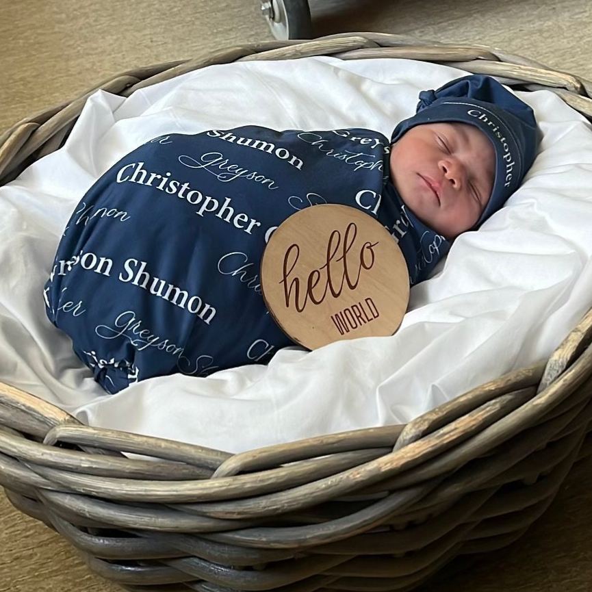 Personalized Baby Swaddle Blanket Set for Comfort & Unique | BBBlanket33