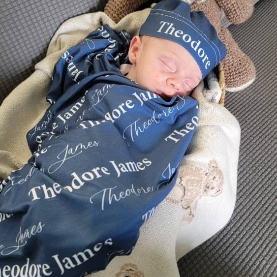 Personalized Baby Swaddle Blanket Set for Comfort & Unique | BBBlanket33