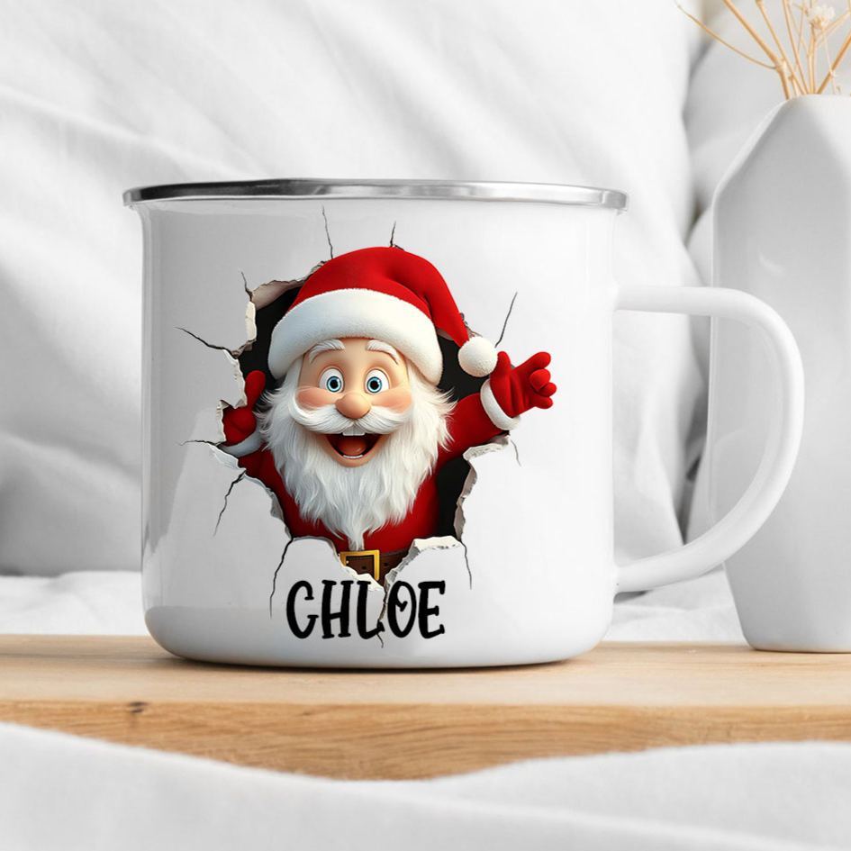 Personalised 12oz Christmas Santa Claus Mugs | MCGift209